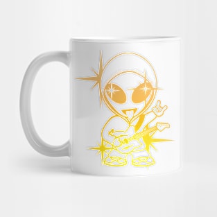 Rockstar Space Alien Musician - Yellow Version Mug